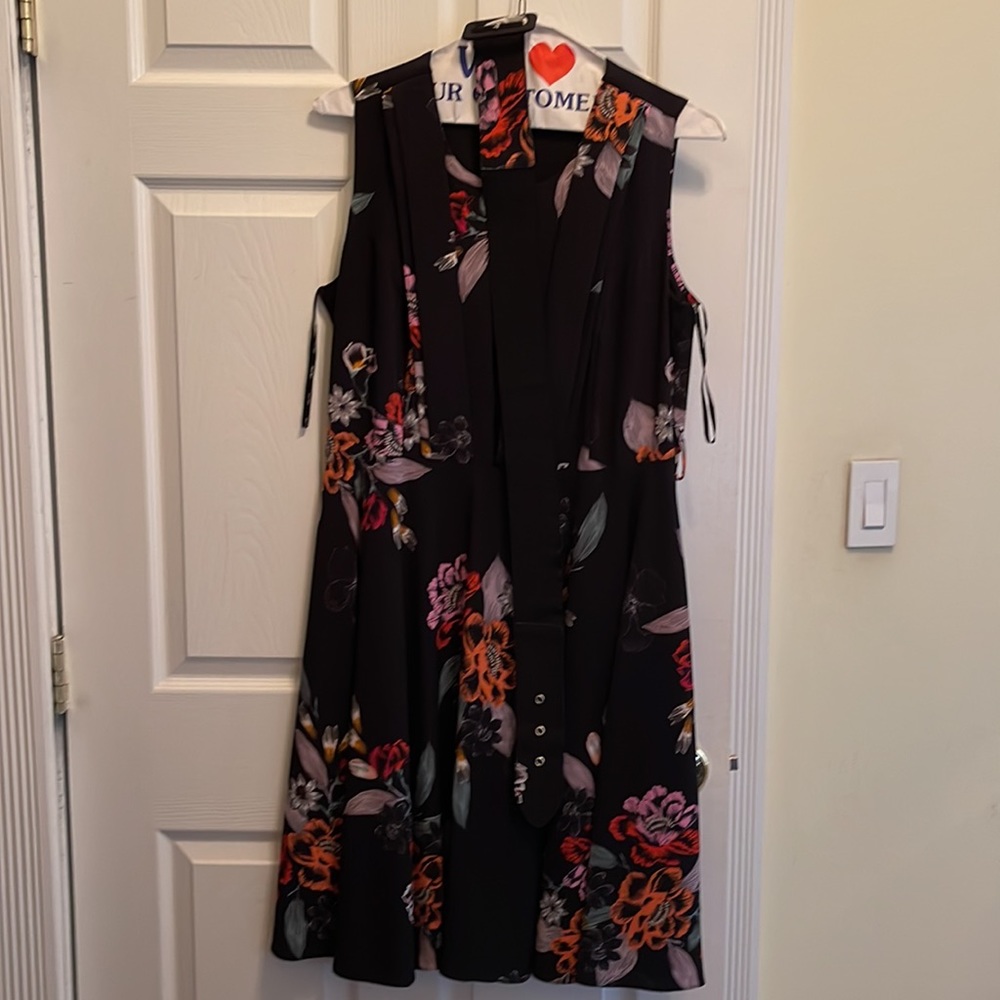 City chic dress with nice belt at waist.  Wore once to a wedding w black sandals